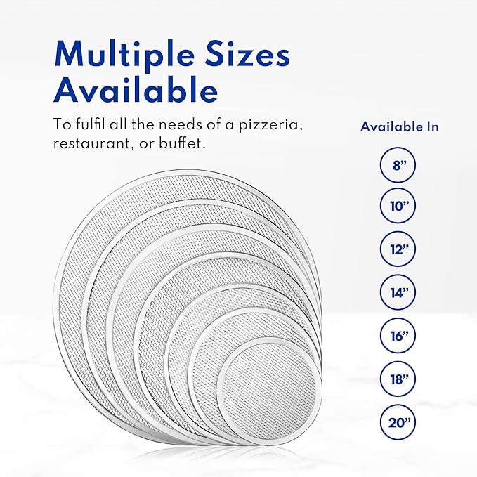 New Star Foodservice Restaurant-Grade Aluminum Pizza Baking Screen, Seamless (20-Inch (Pack of 1))