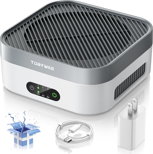 Air Purifier for Home – True HEPA Filter for Pets, Smoke & Allergies | 600 Sq Ft Coverage | Ultra-Quiet & Portable for Bedroom/Travel