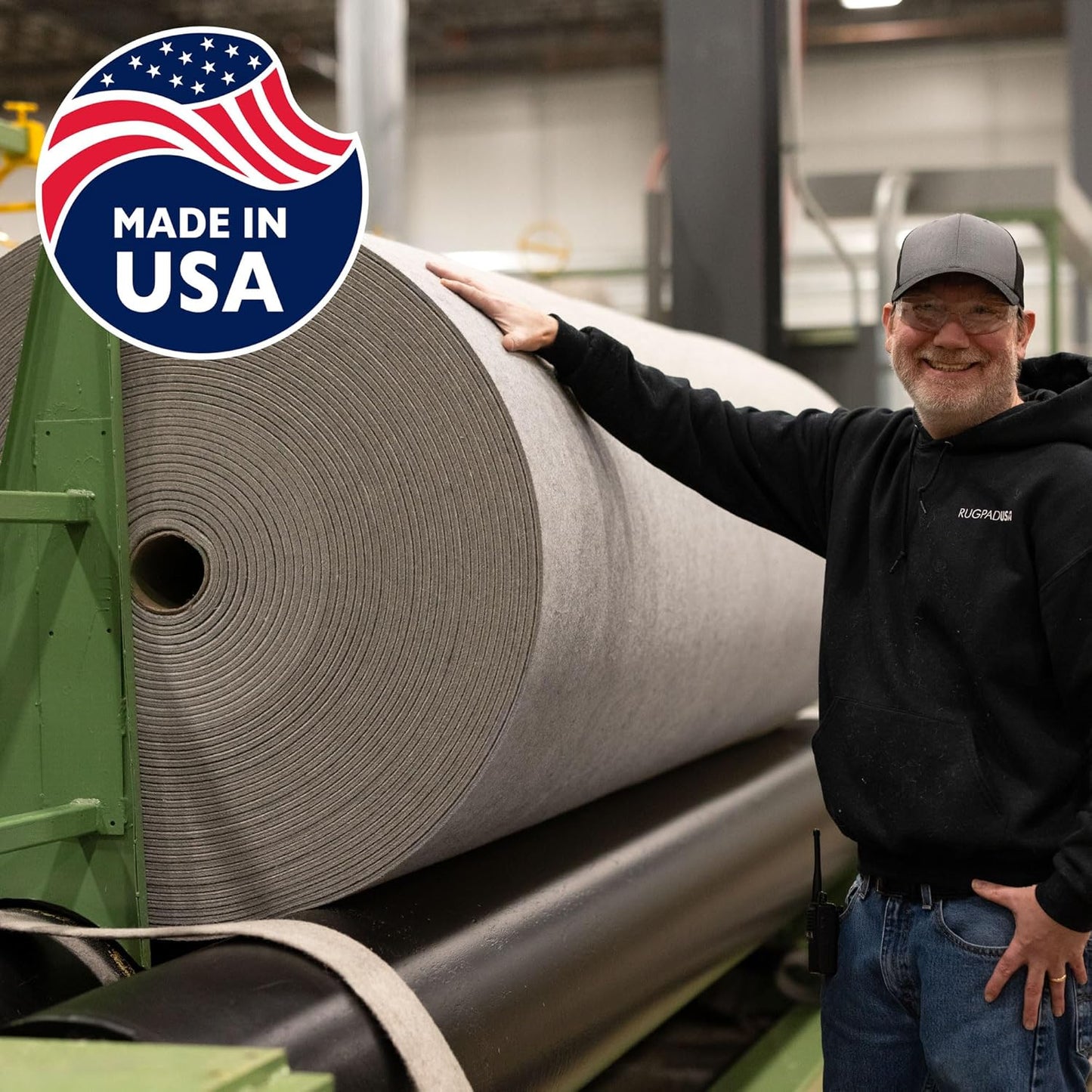 RUGPADUSA - Eco-Plush - 9' Square - 1/2" Thick - 100% Felt - Luxurious Cushioned Rug Pad - Available in 3 Thicknesses, Many Custom Sizes