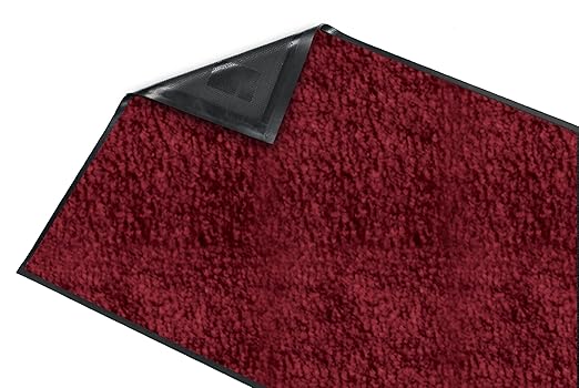 Guardian Floor Protection 94051755 Platinum Series Indoor Wiper Floor Mat, Rubber with Nylon Carpet, 5' Length, 17' Width,, Burgundy