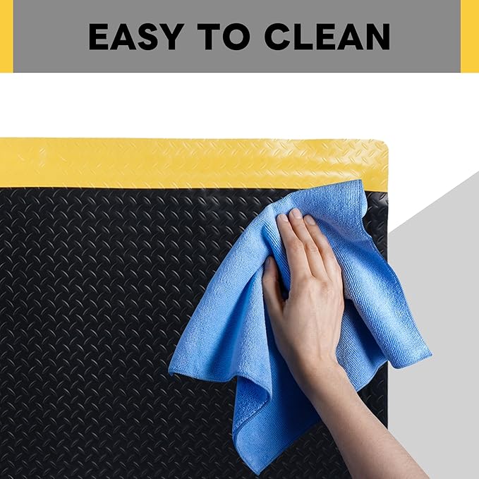 Nisorpa Anti Fatigue Mats Industrial 3' x 6' Ergonomic Standing Mat 15/16" Extra Thick Cushioned Shop Floor Mats Kitchen Mats Heavy Duty Commercial Diamond Plate Support for Leg & Back Pain