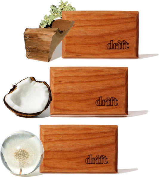 Drift Car Air Freshener Starter Kit - Wooden Deodorizer - Vehicle Odor Remover - Auto Scent Diffuser - Long-Lasting Car Freshening - Variety 3 Pack