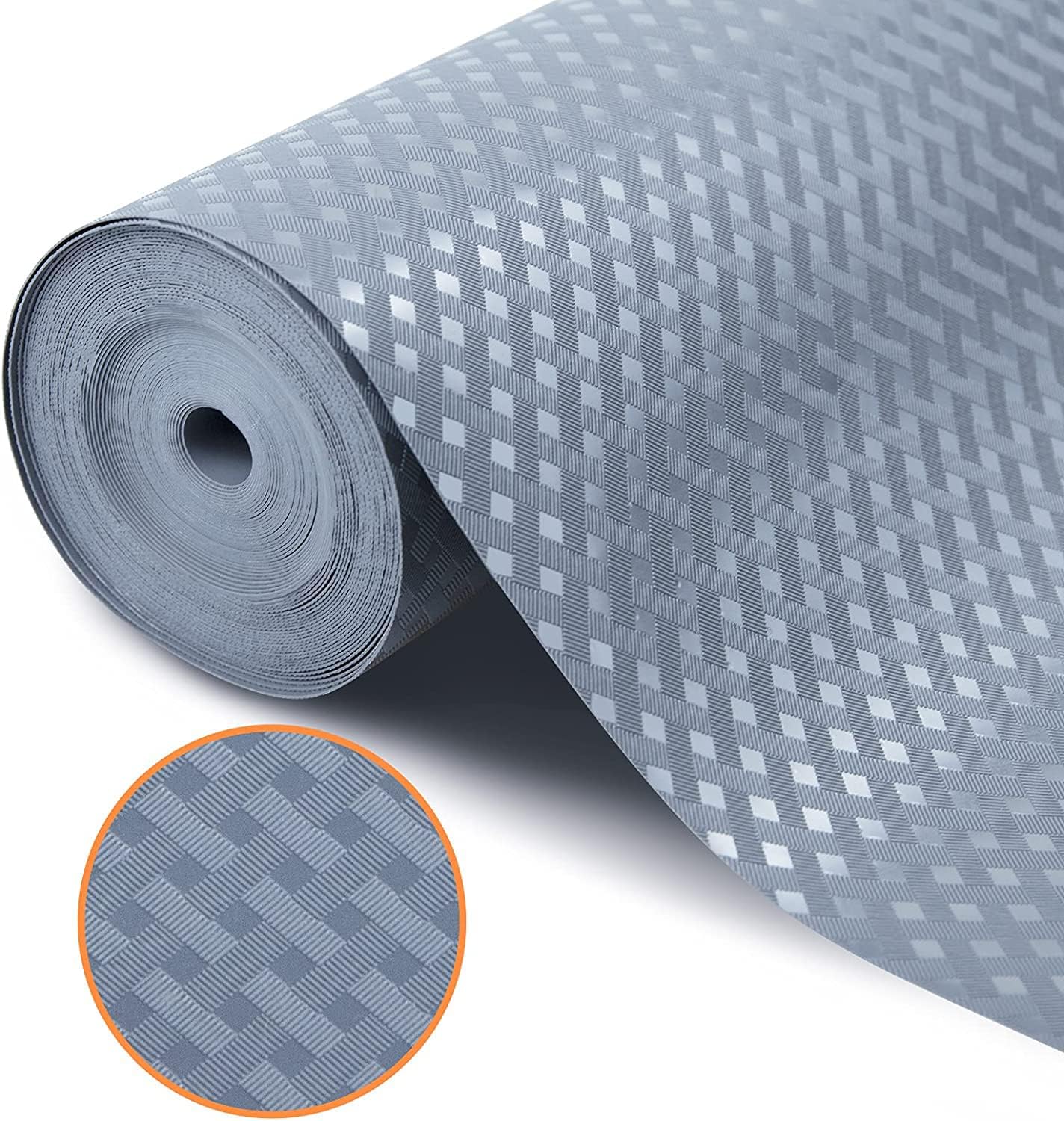 Shelf Liners for Kitchen Cabinets Refrigerator Liners Waterproof & Oil-Proof Kitchen Cupboard Liner Non-Slip Drawer Mats EVA Material Non Adhesive Fridge Mats for Shelves 23.6 x 78.7 Inches