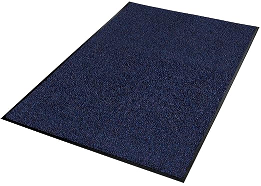 Guardian Floor Protection SS-MAT-20289 Platinum Series Indoor Wiper Floor Mat, Rubber with Nylon Carpet, 3' Length, 19' Width, Blue