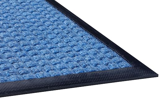 Guardian WaterGuard Indoor/Outdoor Wiper Scraper Floor Mat, Rubber/Nylon, 4'x8', Blue
