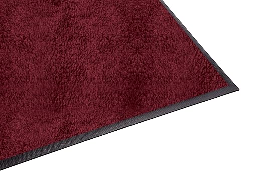 Guardian Platinum Series Indoor Wiper Floor Mat, Rubber with Nylon Carpet, 3'x4', Burgundy