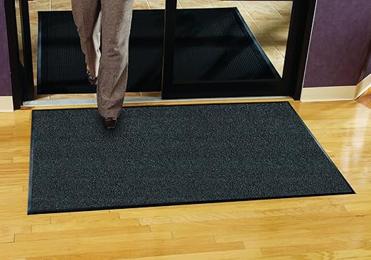 Guardian Floor Protection 94051130 Platinum Series Indoor Wiper Floor Mat, Rubber with Nylon Carpet, 5' Length, 11' Width, Grey