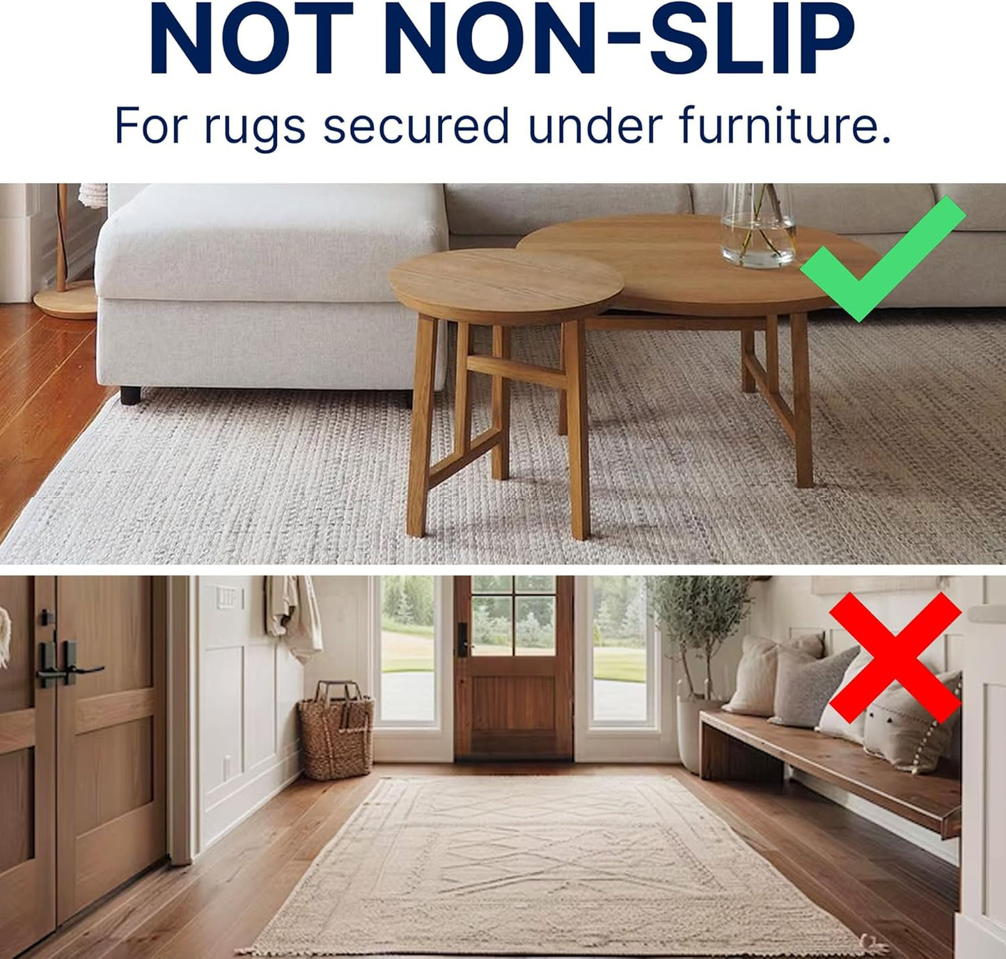 RUGPADUSA - Eco-Plush - 7'10" x 9'10" - 1/2" Thick - 100% Felt - Luxurious Cushioned Rug Pad - Available in 3 Thicknesses, Many Custom Sizes