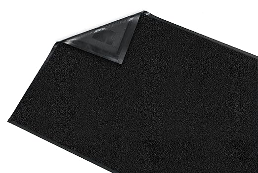 Guardian 94020235 Platinum Series Indoor Wiper Floor Mat, Rubber with Nylon Carpet, 2'x2', Black