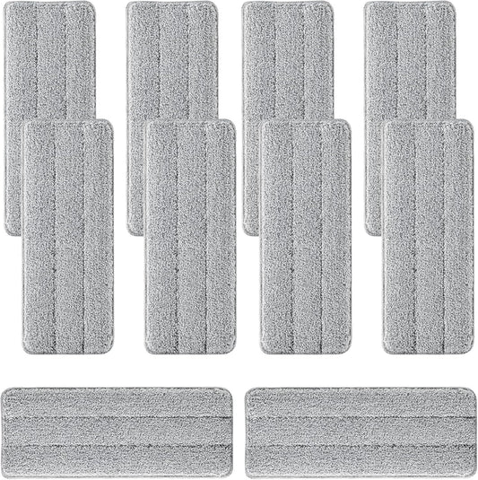 10Pcs Joymoop Mop Replacement Pads, 13 * 4.9'' Universal Mop Pads Mop Head Refills Washable Wet Mop, Compatible with Most 11-13” Size Mops，