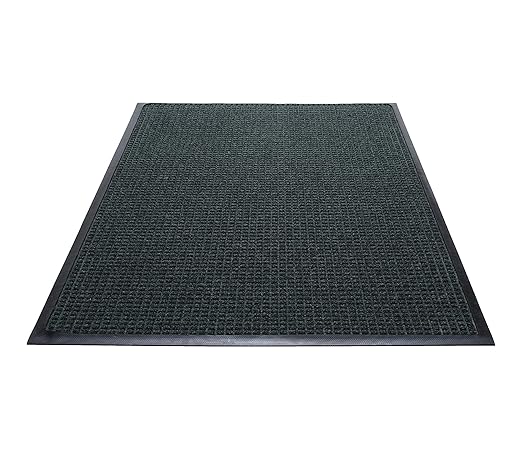 Guardian WaterGuard Indoor/Outdoor Wiper Scraper Floor Mat, Rubber/Nylon, 3'x4', Green