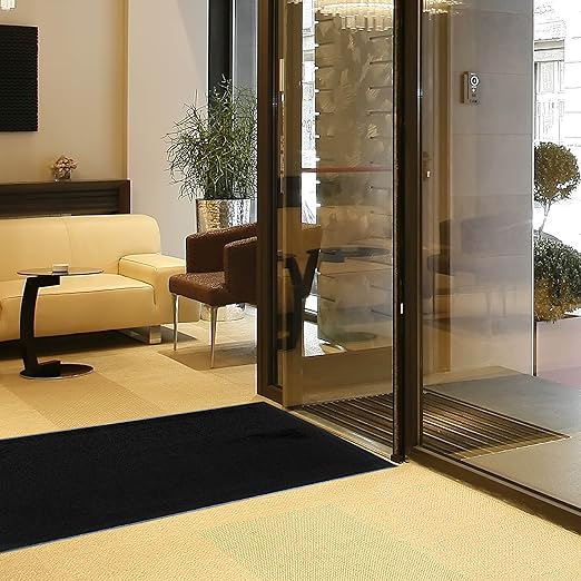Guardian - 94040835 Platinum Series Indoor Wiper Floor Mat, Rubber with Nylon Carpet, 4'x8', Black