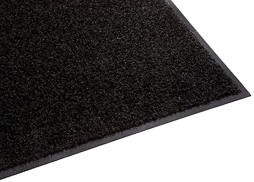 Guardian Platinum Series Indoor Wiper Floor Mat, Rubber with Nylon Carpet, 5'x18', Black