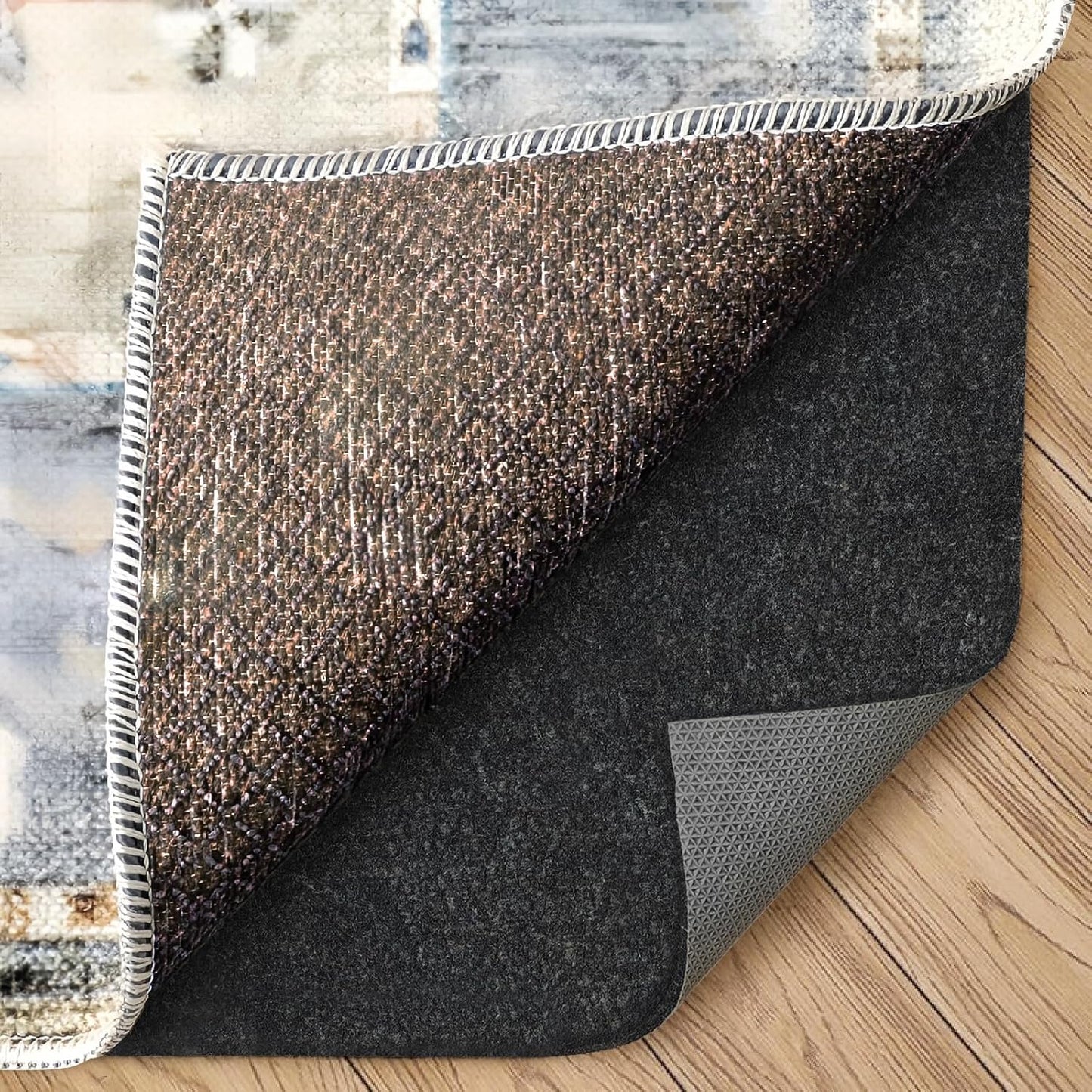 Felt Rug Pad, 5 x 8 Ft Rubber Non-Slip Rug Pad Gripper, Keep Rugs Secure and in Place, Extra Strong Under Carpet Mat Cushion - for All Floors