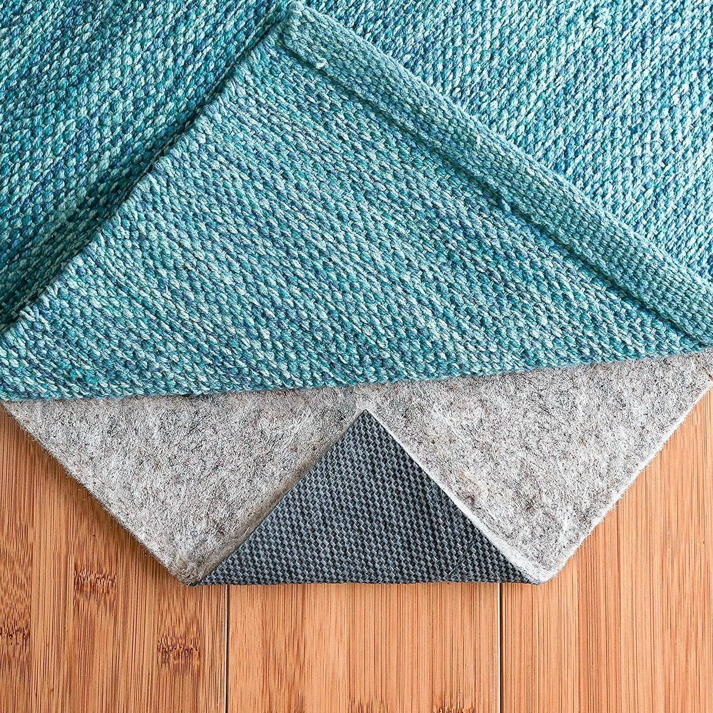 RUGPADUSA - Dual Surface - 8'x12' - 1/4" Thick - Felt + Rubber - Non-Slip Backing Rug Pad - Safe for All Floors