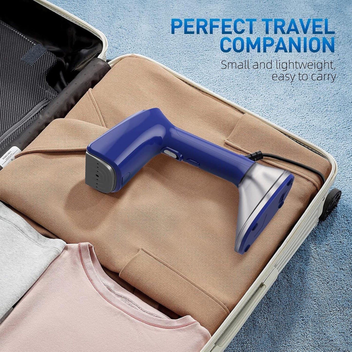 Steamer for Clothes - 1800W Powerful Steam, 2 Modes for Wet and Dry Ironing, 20-Second Fast Heat-up,Detachable Water Tank with Heat-Resistant Gloves -Removing Wrinkles.Only for 120V Countries.Blue