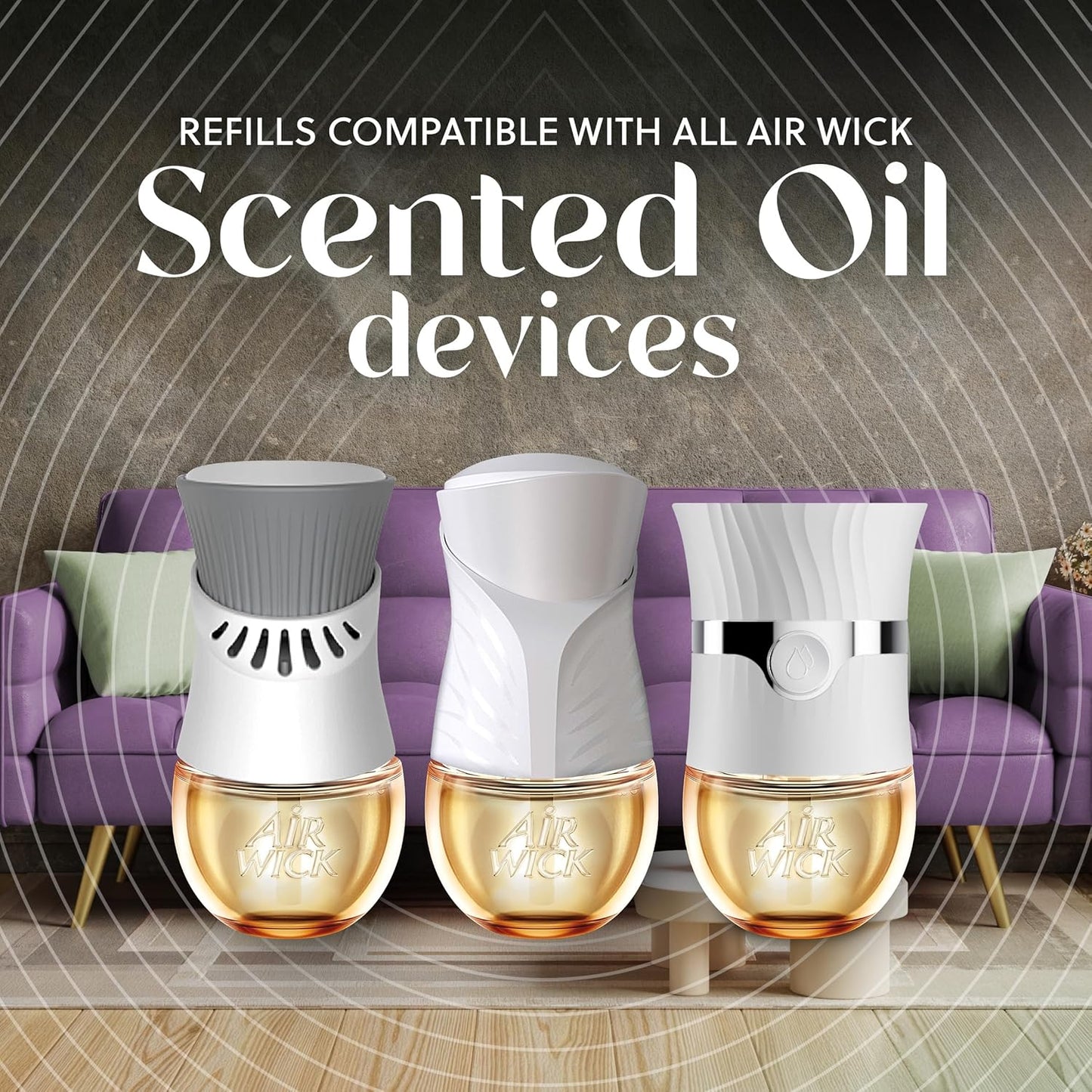 Air Wick Plug In Vibrant Scented Oils Refills, Campfire & Starlit Sky, 5 ct