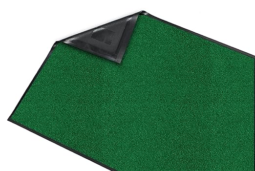 Guardian Platinum Series Indoor Wiper Floor Mat, Rubber with Nylon Carpet, 3'x19', Green