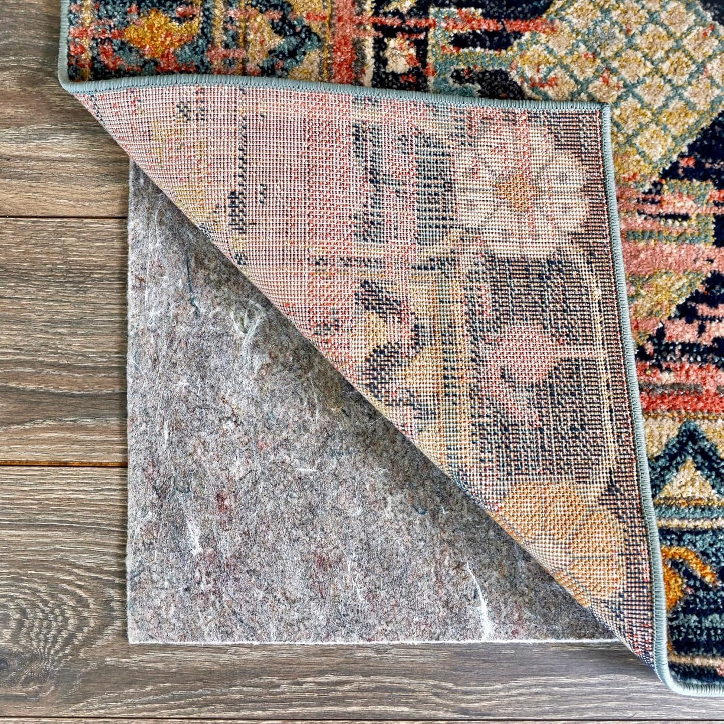 RUGPADUSA - Dual Surface - 3'10" x 5'10" - 1/8" Thick - Felt + Rubber - Non-Slip Backing Rug Pad - Adds Low-Profile Comfort and Protection