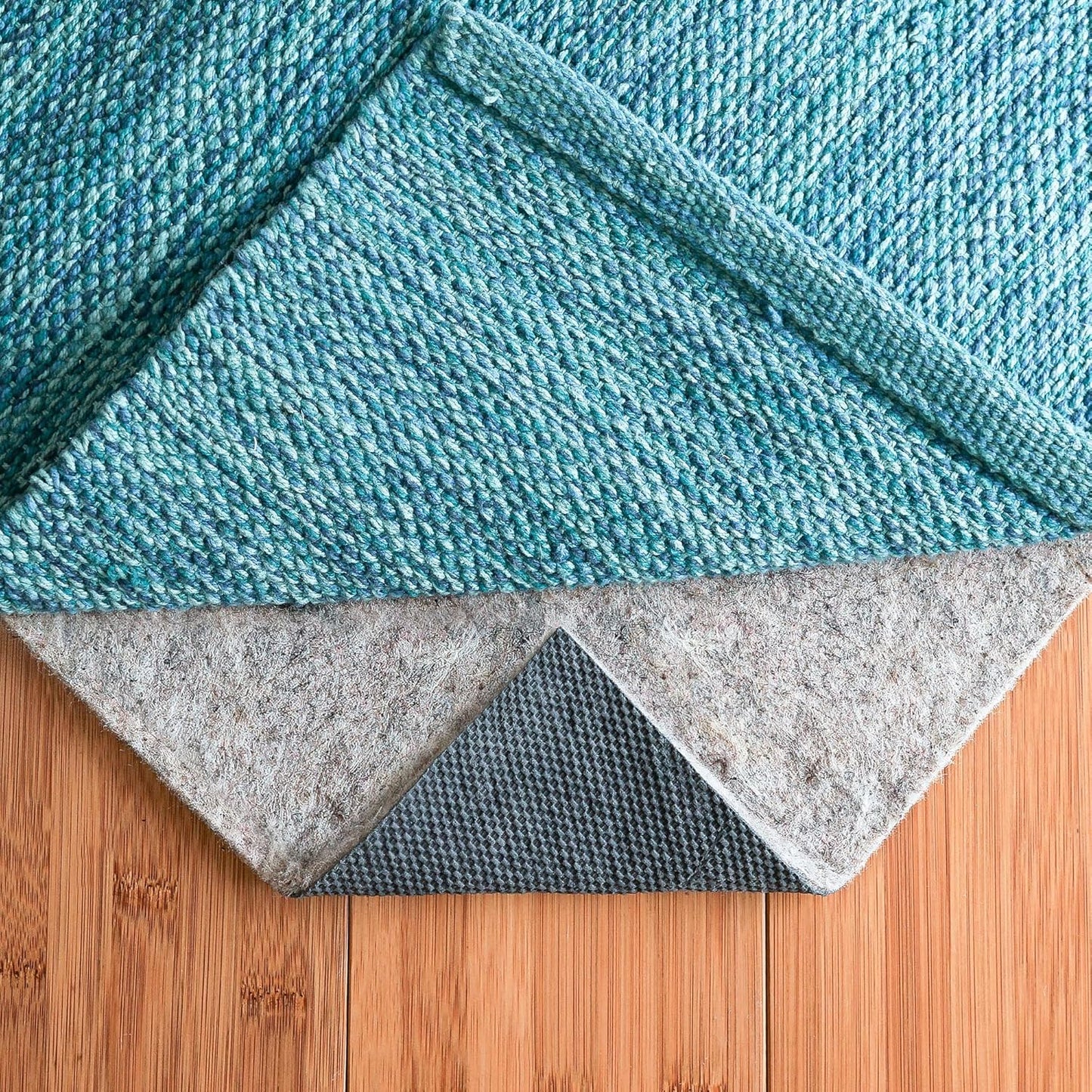RUGPADUSA - Dual Surface - 6'7" x 9' - 1/8" Thick - Felt + Rubber - Non-Slip Backing Rug Pad - Adds Low-Profile Comfort and Protection