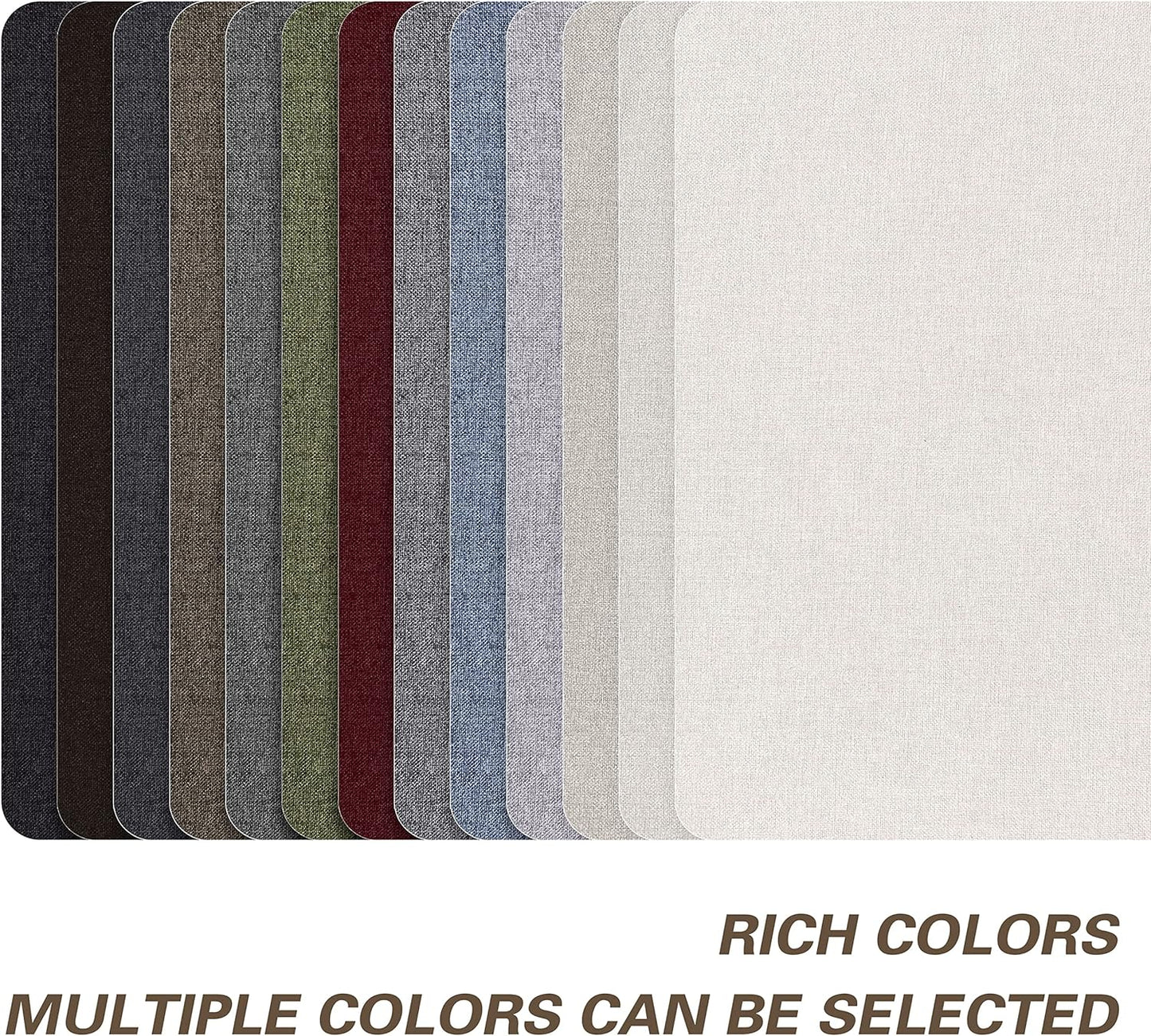 KING MOUNTAIN Fine Linen Repair Patches, Self-Adhesive Linen Fabric Patches, 8X11 inch Extra Size, Multi Color, Can be Used for Linen Sofa Repair and Linen Clothes Repair(Dark Grey,8" x 11")