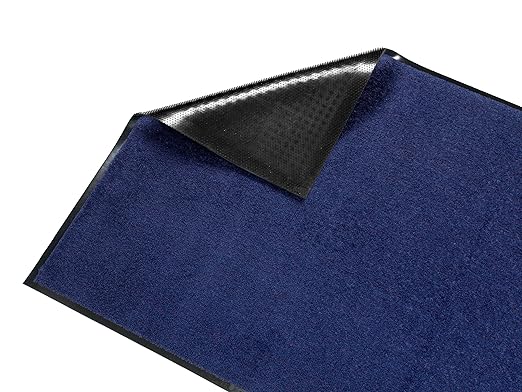 Guardian Platinum Series Indoor Wiper Floor Mat, Rubber with Nylon Carpet, 6'x16', Blue